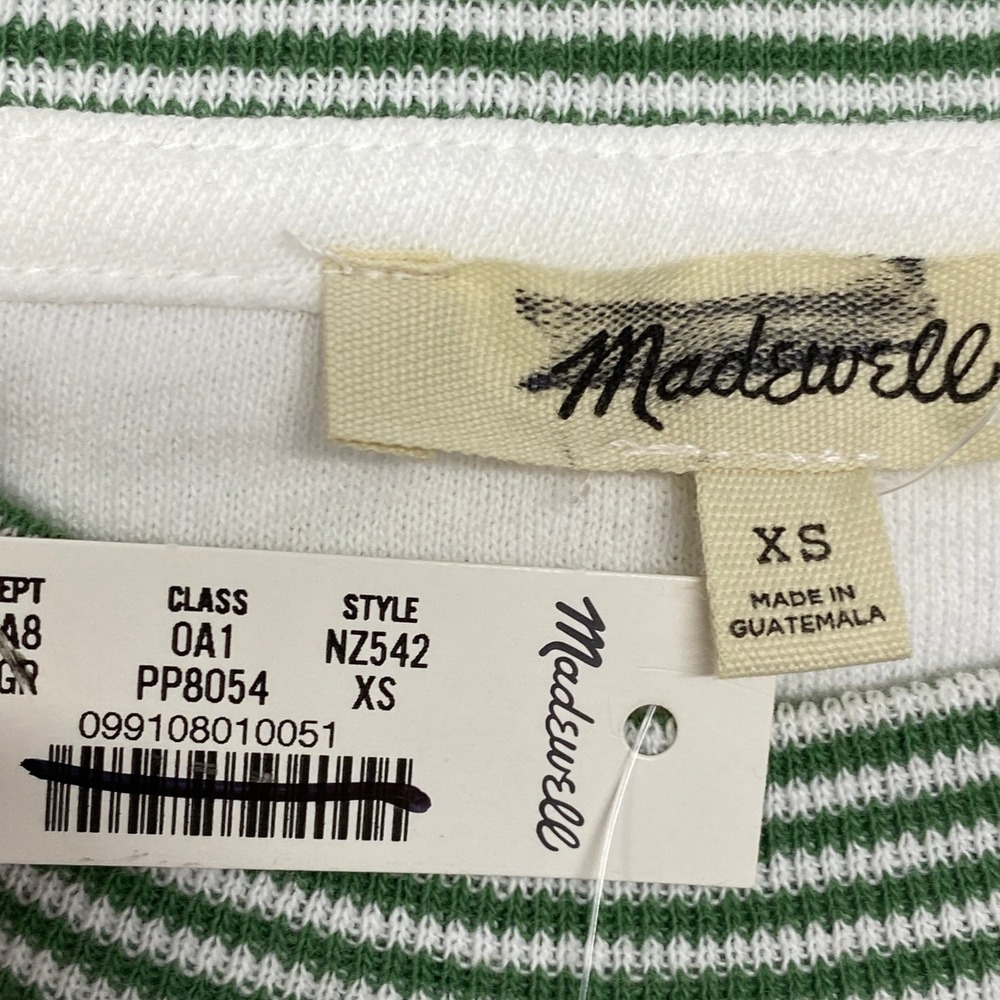 Madewell Women XS White Relaxed Tee Vintage Jersey LaLaLucille Ringer NZ542 - Picture 5 of 10